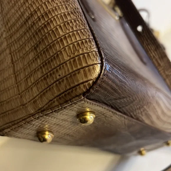 Brahmin Mini Arno Sable Lizard Fashion